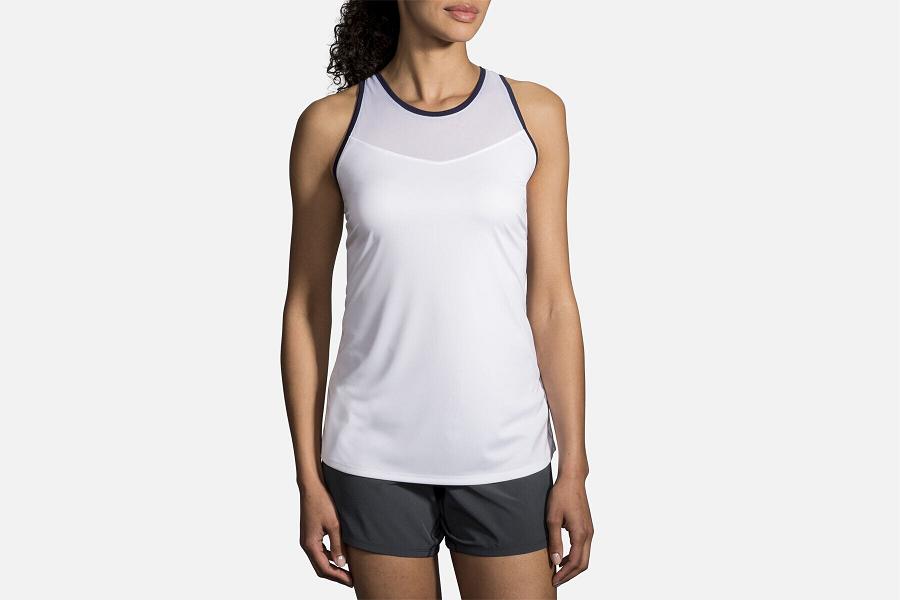 Brooks Stealth Women T-Shirts & Running Tank White NAS084296